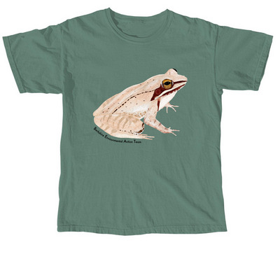 BEAT Wood Frog Shirt (black font), a Light Green Comfort Colors Unisex Tee