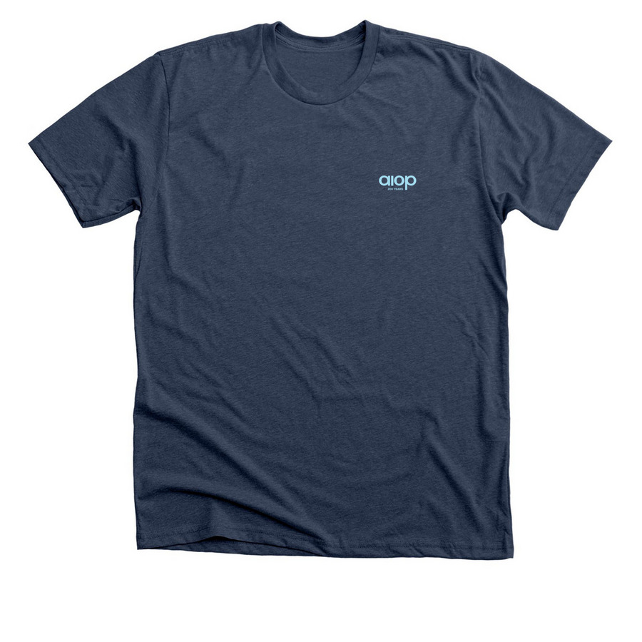 AiOP 2026: UTOPIAS Dark, a Heather Navy Premium Unisex Tee