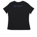 LWV Pride Clothing, a Black Women's Relaxed V-Neck Tee (back-view)