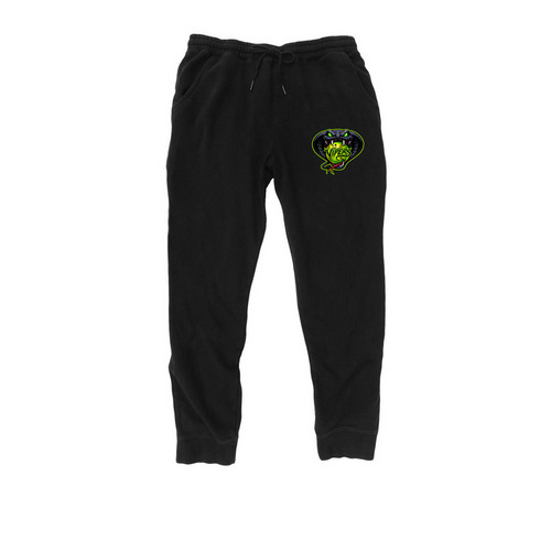 ViperTrousers Alt Logo, a Black Midweight Fleece Joggers