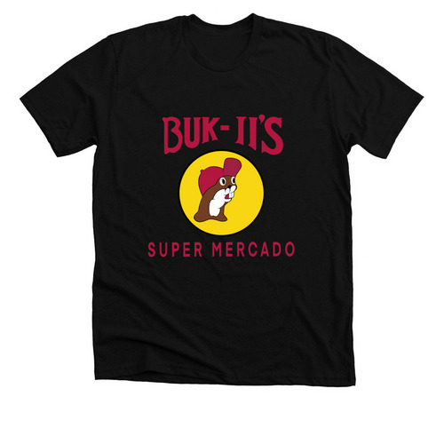 Buk-II's Super Mercado, a Solid Black Blend Premium Unisex Tee