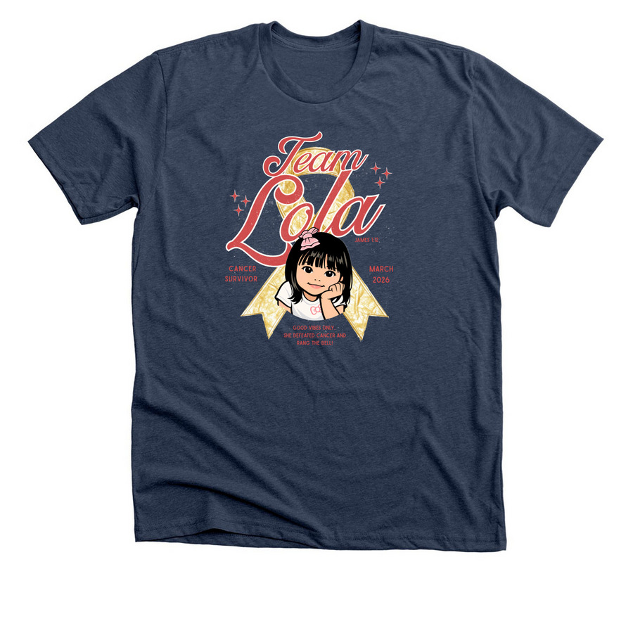 Team Lola, a Heather Navy Premium Unisex Tee