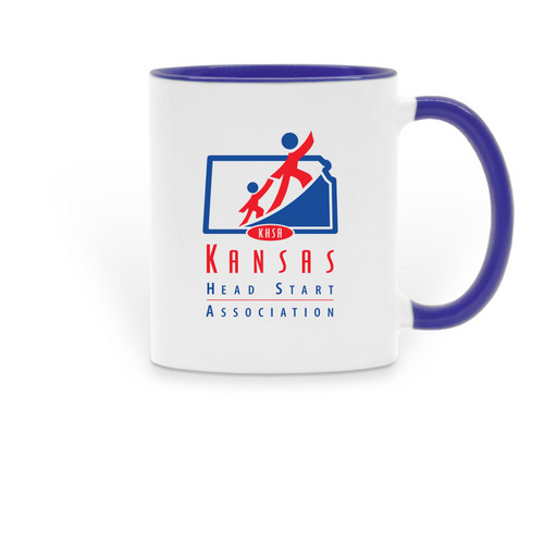 KHSA Logo Mug, a Dark Blue Two-Tone Ceramic Mug