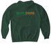 Dublin the Fun Hoodie, a Forest Green Softstyle Pullover Hoodie (back-view)