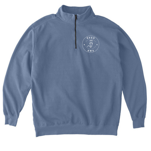 GVSU DMS Quarter Zip - Comfort Colors, a Blue Jean Comfort Colors Quarter Zip Pullover