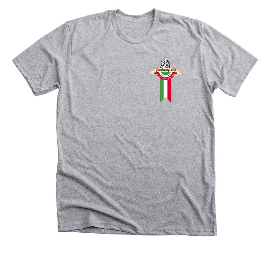 Saint Anthony Ribbon, a Athletic Heather Premium Unisex Tee