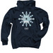 Winter Snowflake, a Navy Pullover Hoodie