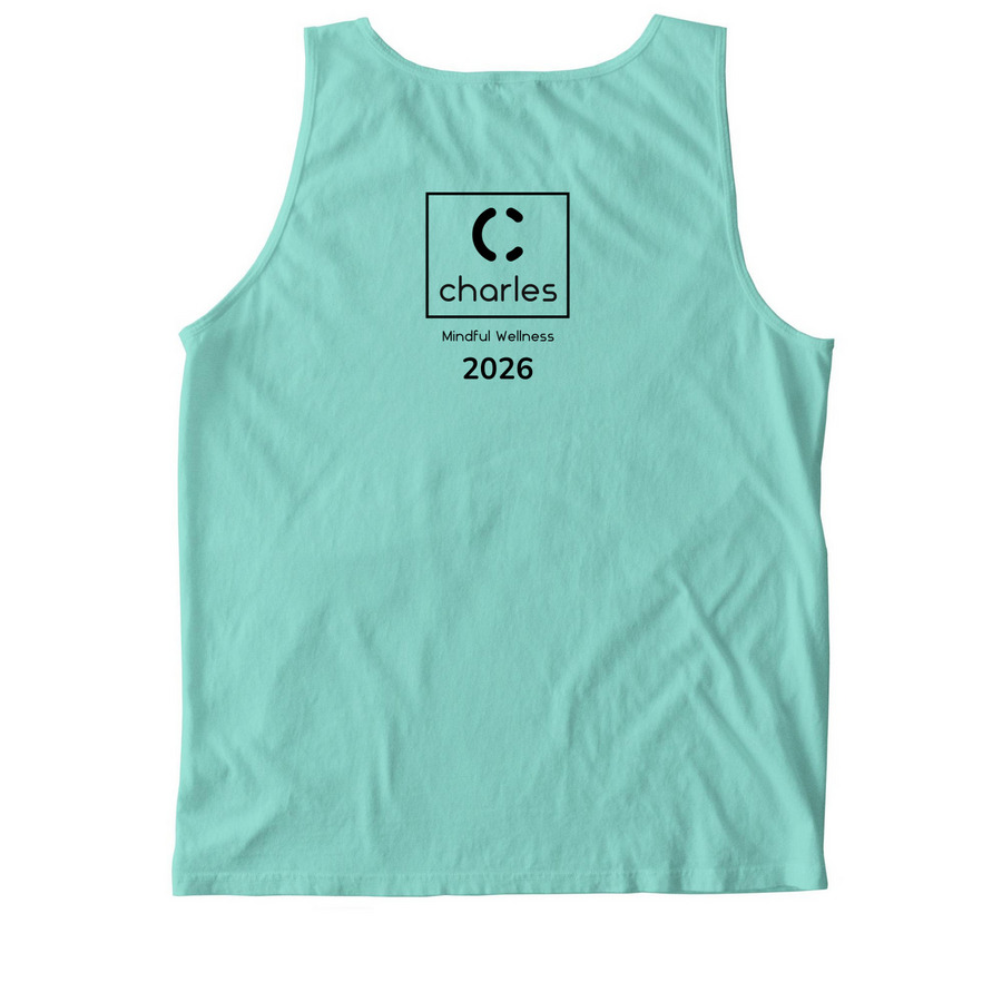Gunnison Beach Tank, a Chalky Mint Comfort Colors Tank Top (back-view)