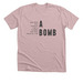 She's A Bomb Tee, a Heather Pink Gravel Premium Unisex Tee