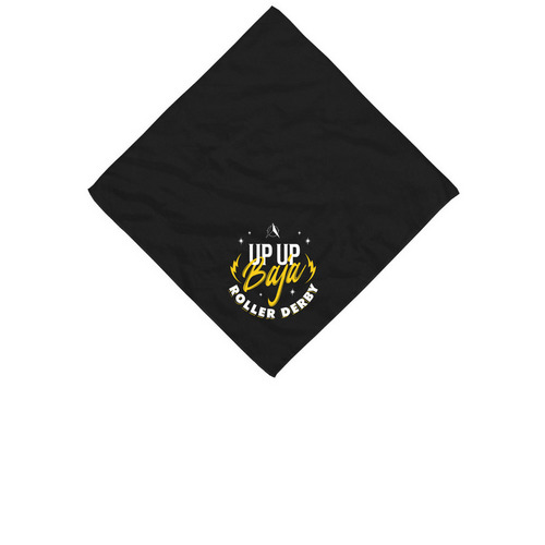 UP UP BAJA BANDANA, a Black Cotton Bandana