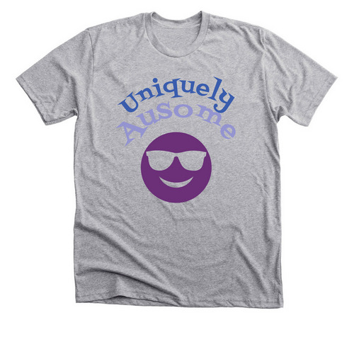 Uniquely Ausome, a Athletic Heather Premium Unisex Tee