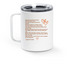 Every Child Matters Coffee Mug, a White Stainless Steel Travel Mug (back-view)
