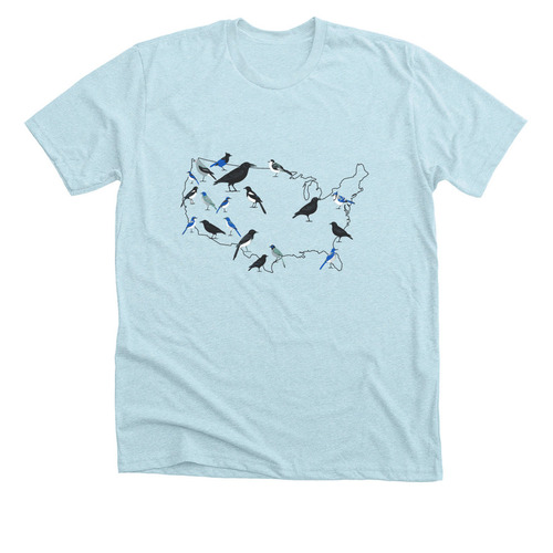 Corvid-19 plain, a Heather Ice Blue Premium Unisex Tee