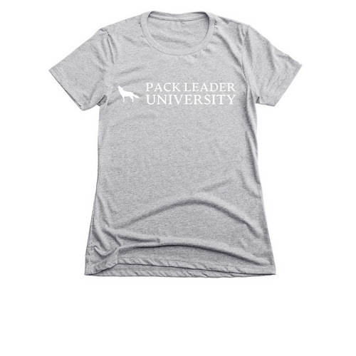 Pack Leader University: Women's Fit, a Dark Heather Grey Women's Slim Fit Tee