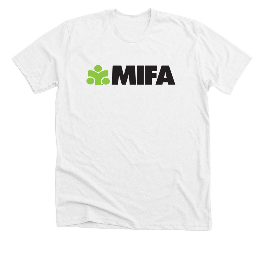 Tops - White, a Solid White Blend Premium Unisex Tee