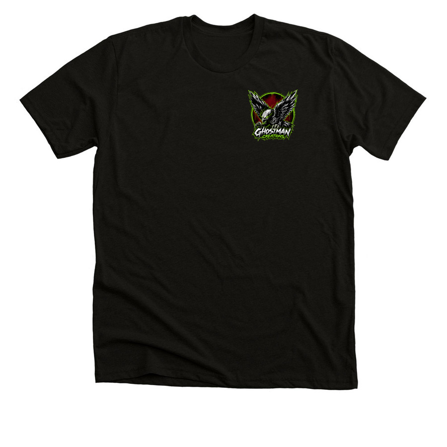 Reaper Eagle, a Solid Black Blend Premium Unisex Tee