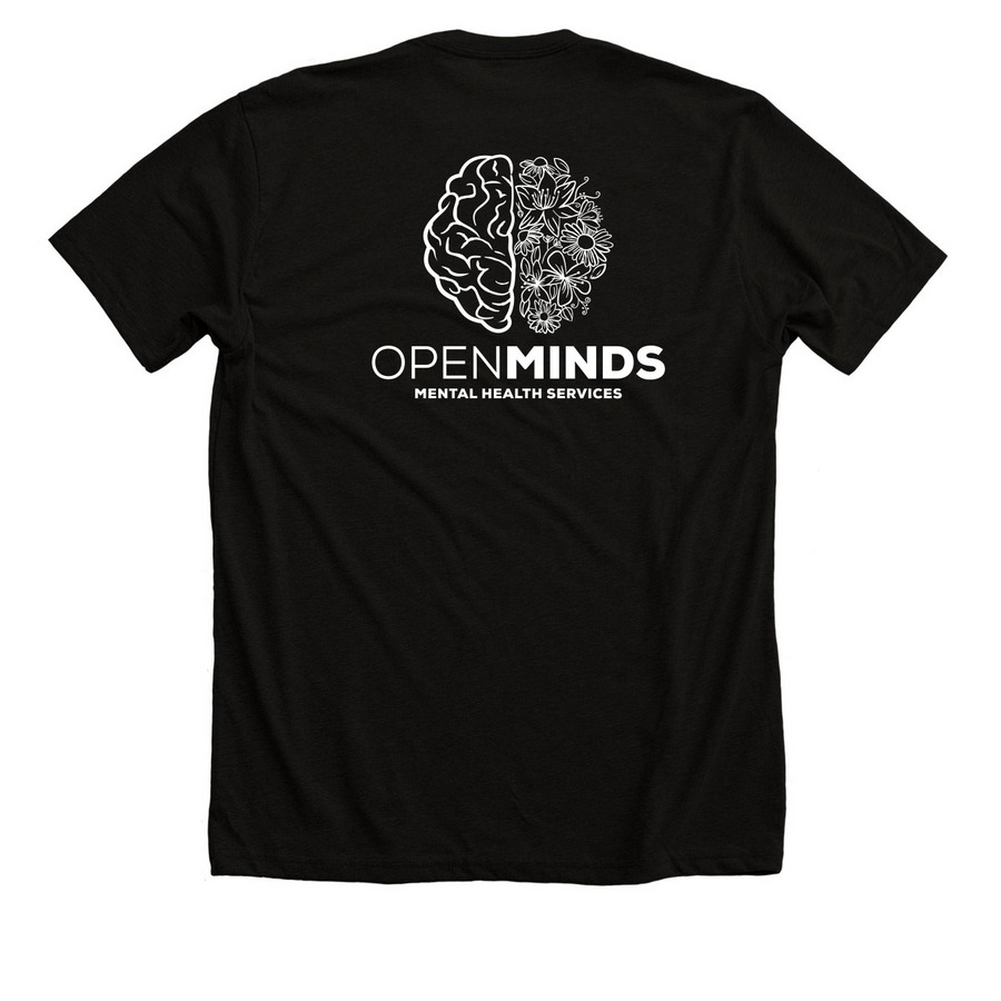Merch with a Mission, a Solid Black Blend Premium Unisex Tee (back-view)