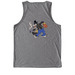 The Throwback, a Aluminum Grey Allmade Eco Triblend Tank (back-view)