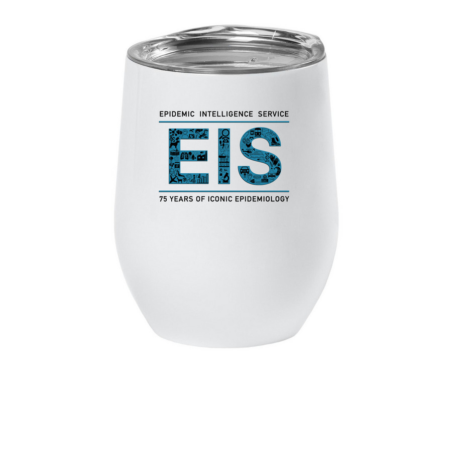 EIS 75th Anniversary Wine Tumbler, a White Insulated Wine Cup