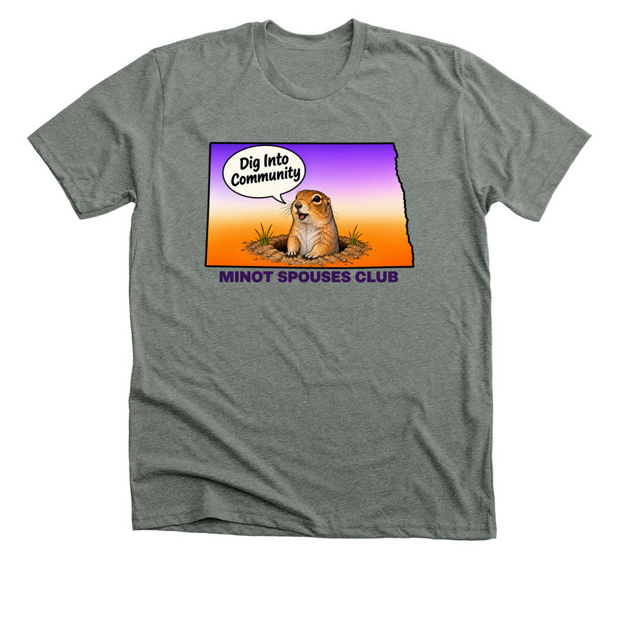 Dig into Community Collection, a Deep Heather Premium Unisex Tee