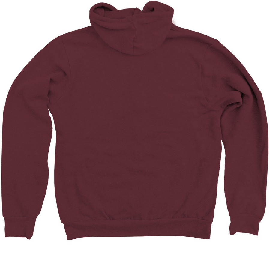 Borzoi Life Zip Up Hoodies, a Maroon Zip Up Hoodie (back-view)