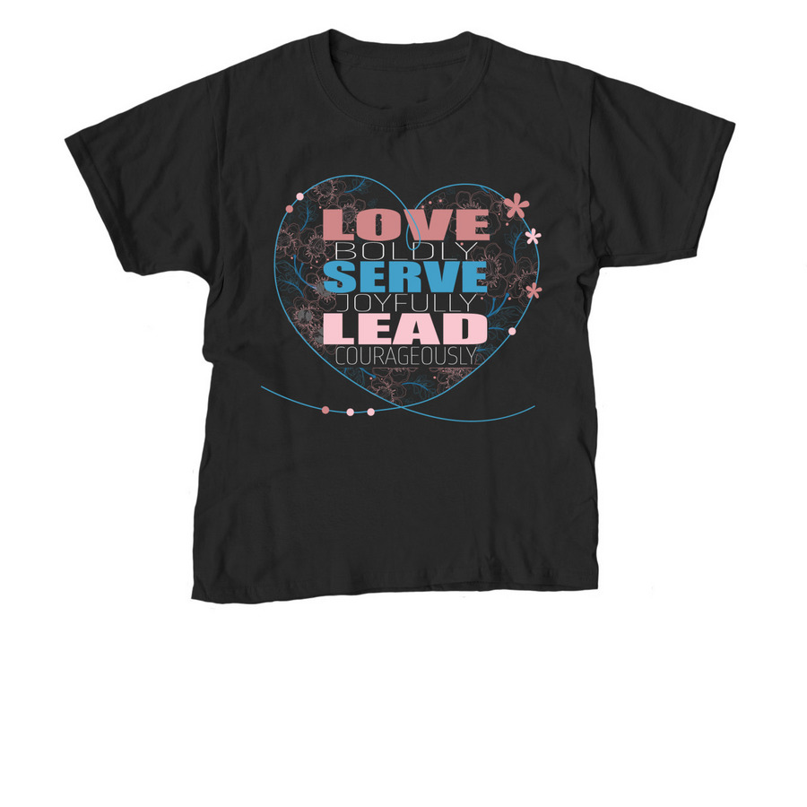 Love Boldly Spring, a Black Youth Unisex Tee