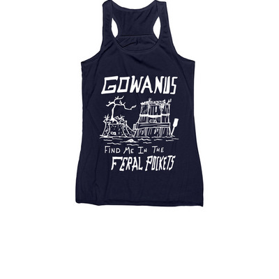 Support the Bunker Buildout!, a Navy Women's Racerback