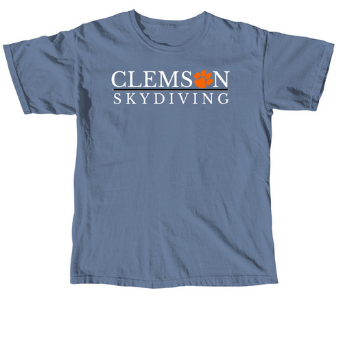 Clemson Skydiving, a Blue Jean Comfort Colors Unisex Tee