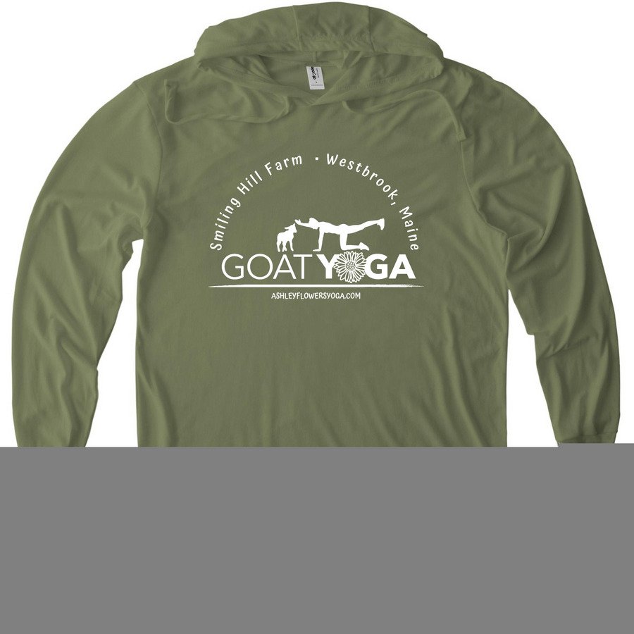 Goat Yogis, a Olive You Green Allmade Eco Triblend Hoodie Tee