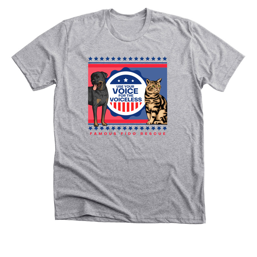 Voice For The Voiceless, a Athletic Heather Premium Unisex Tee
