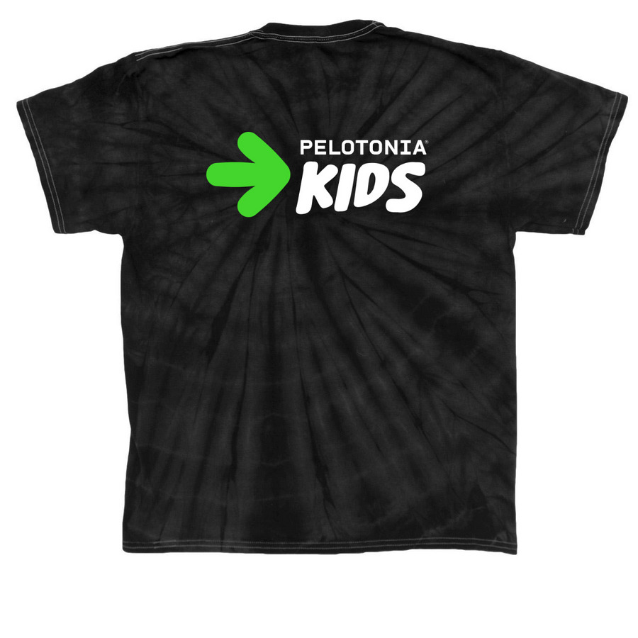 Pelotonia Kids, a Black Classic Tie Dye Tee (back-view)