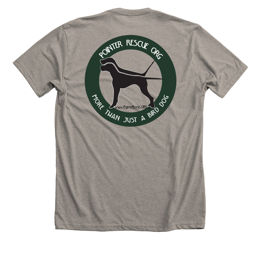 PRO Logo Shirts, a Heather Stone Premium Unisex Tee (back-view)