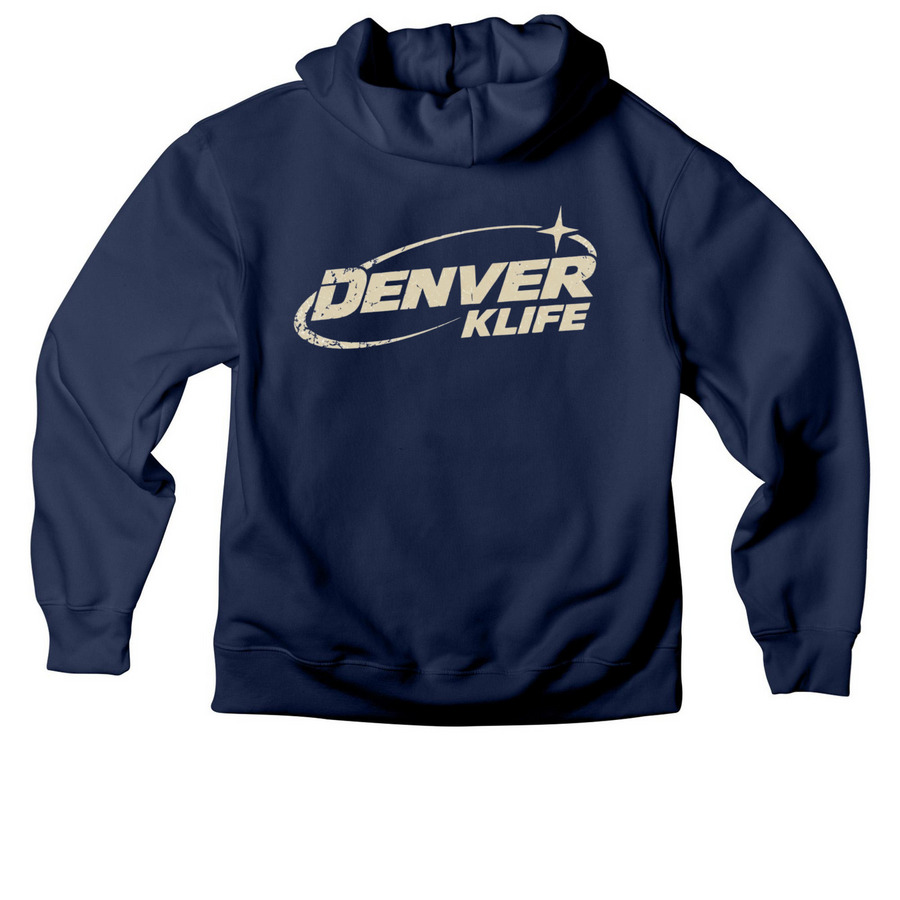 Denver KLIFE Star&nbsp;&nbsp;, a Navy Premium Heavyweight Pullover Hoodie (back-view)