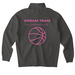 "Dream Team"- Girls Logo Collection, a Asphalt Midweight Quarter Zip Pullover (back-view)