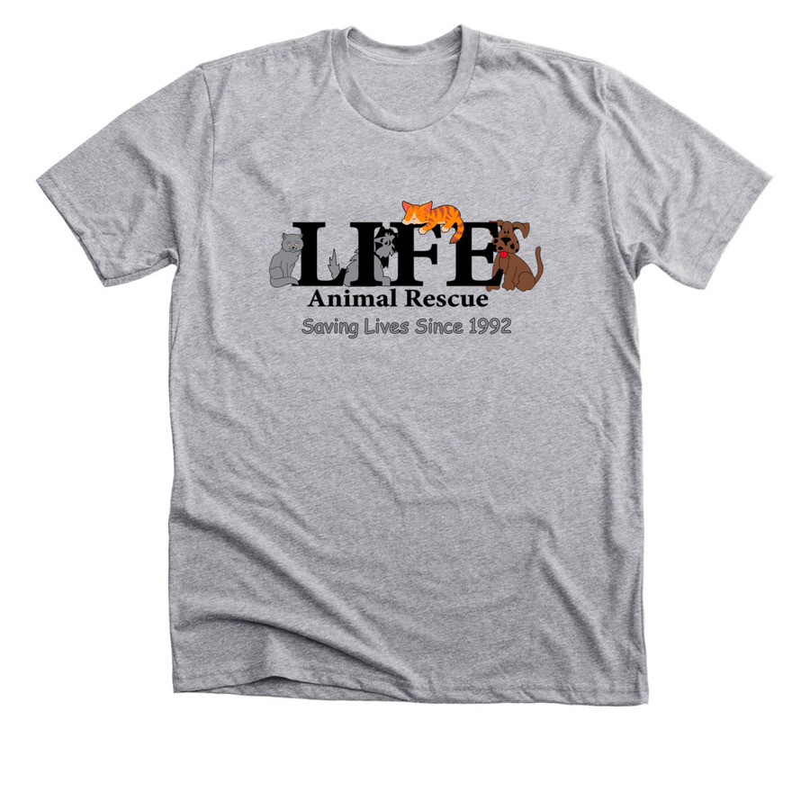 LIFE Animal Rescue, a Athletic Heather Premium Unisex Tee