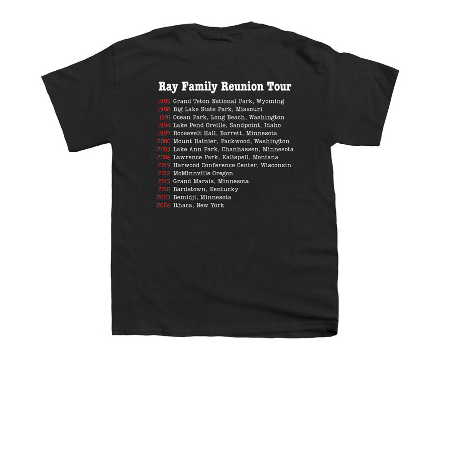 Two-Sided Black Shirts (7 options), a Black Youth Unisex Tee (back-view)