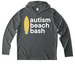 Autism Beach Bash Performance Gear, a Dark Smoke Grey UV Performance Long Sleeve Hoodie