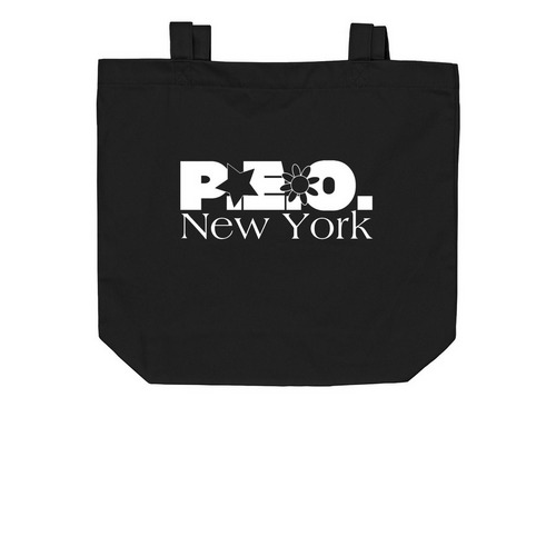 P.E.O. NY Tote Bags, a Black Organic Cotton Tote Bag