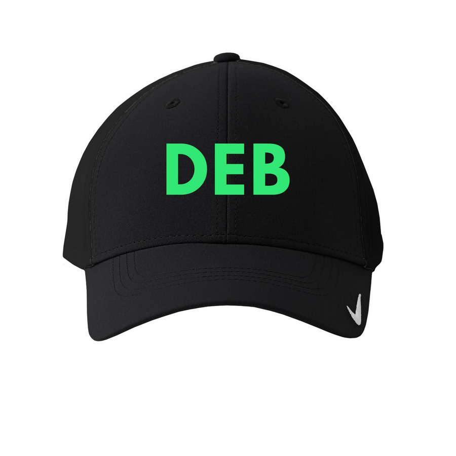 DEB Logo Hat, a Black Printed Nike Dri-FIT Legacy Performance Cap