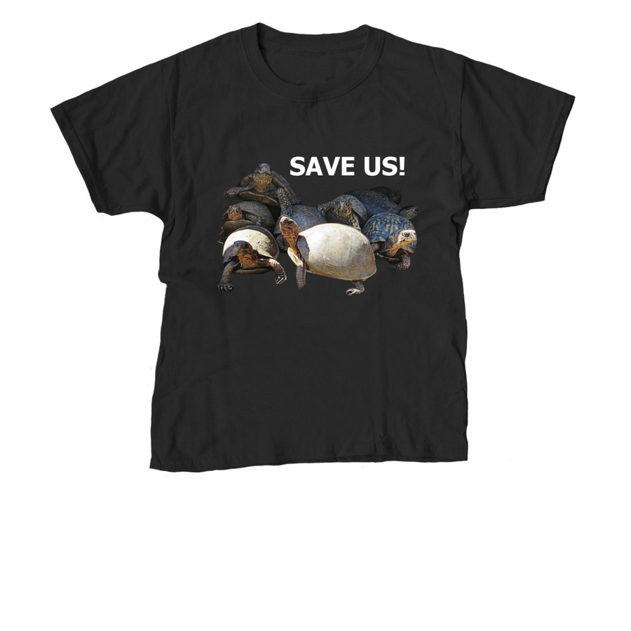 Save Us! American Tortoise Rescue, a Black Youth Unisex Tee