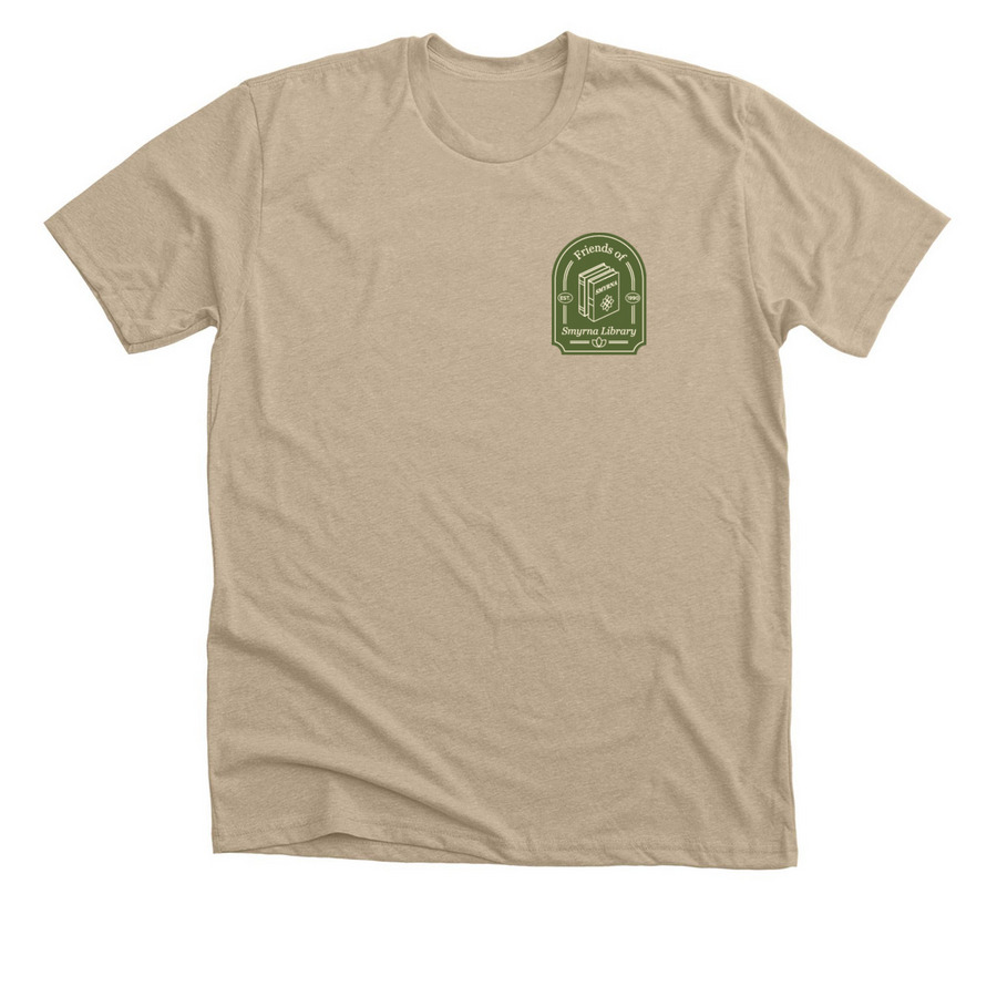 FOSL Arch Pocket Logo, a Heather Tan Premium Unisex Tee