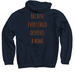 The GLO House, a Navy Pullover Hoodie (back-view)