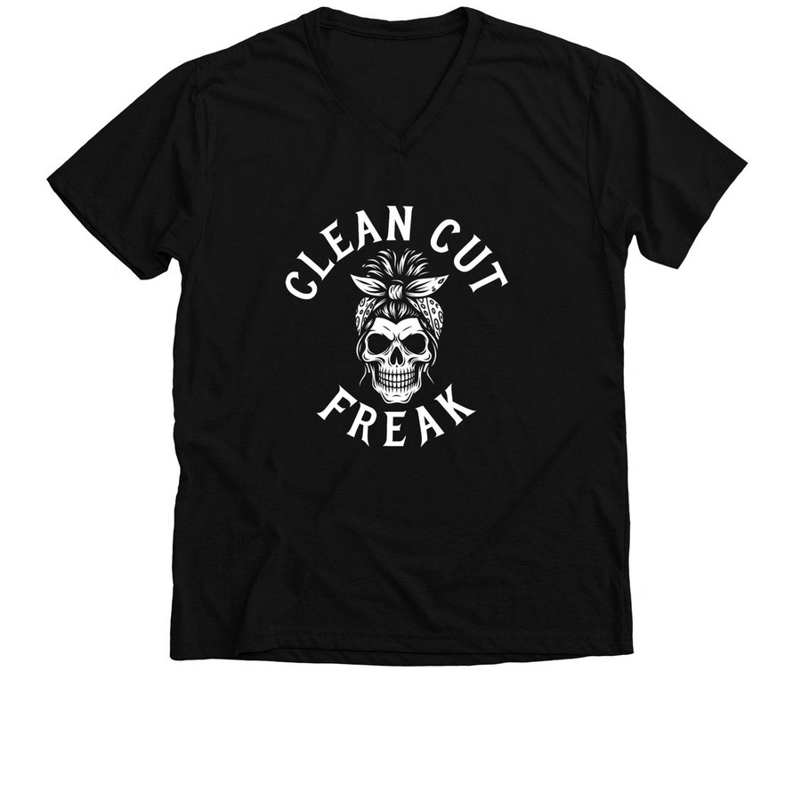 Women?s Classic Logo (Front Design Only), a Solid Black Blend Premium V-Neck Tee