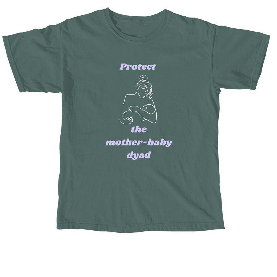 mother baby dyad tee, a Blue Spruce Comfort Colors Unisex Tee