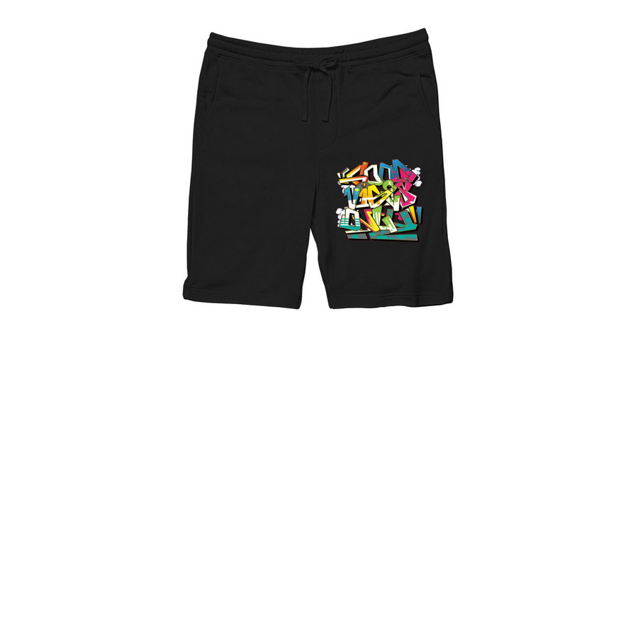 Good Vibes Only Fleece Shorts, a Black Midweight Fleece Shorts