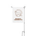 The Watcher, a White 12" x 18" Yard Flag with Stake