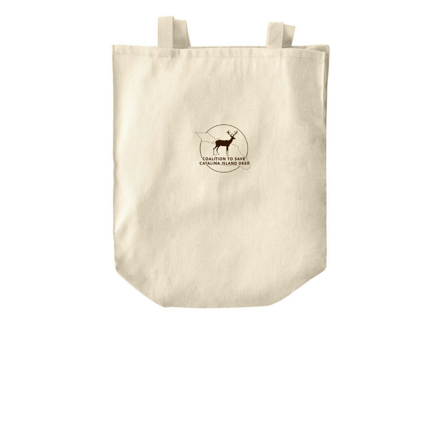 Coalition to Save Catalina Island Deer, a Natural Over-the-Shoulder Shopping Tote Bag