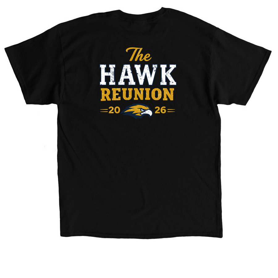 Official Gretna Alumni Collection, a Black Classic Unisex Tee (back-view)