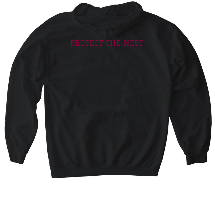 Protect The Nest, a Black Gildan Softstyle Pullover Hoodie (back-view)