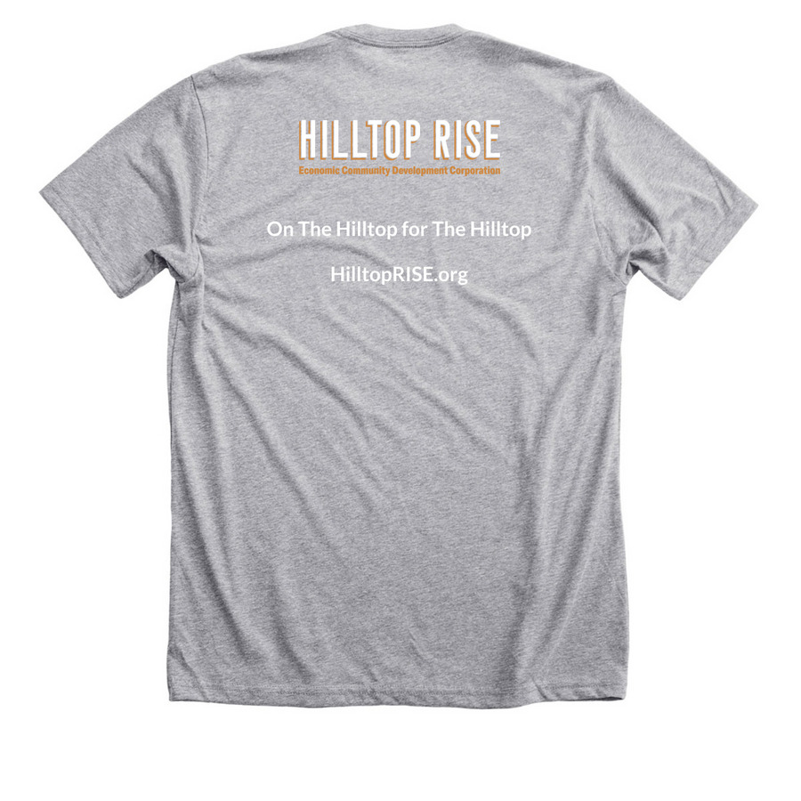 The Hilltop, USA Hilltop RISE Tees, a Athletic Heather Premium Unisex Tee (back-view)